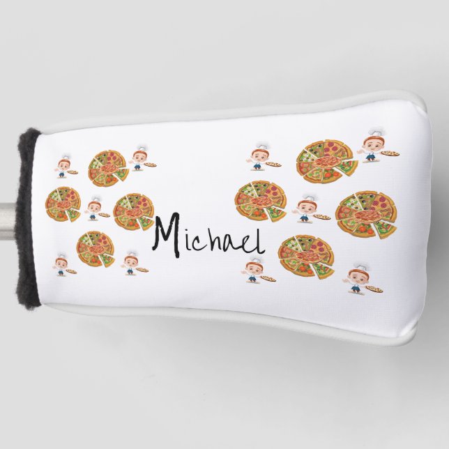 Golf Head Cover White Pizza   (Front)