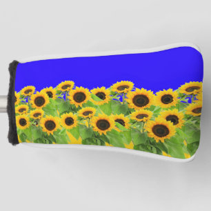 Golf Head Cover with Sunflowers
