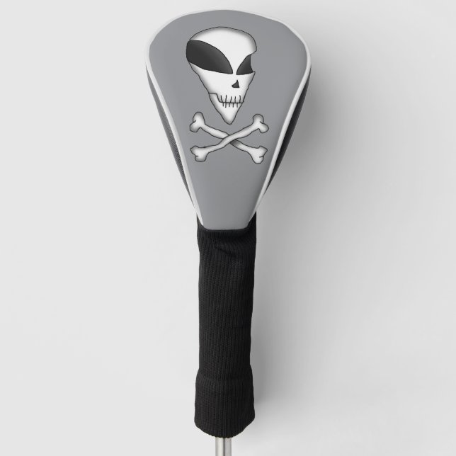 Golf Head Covers - Area 51 Alien Cartoon (Front)