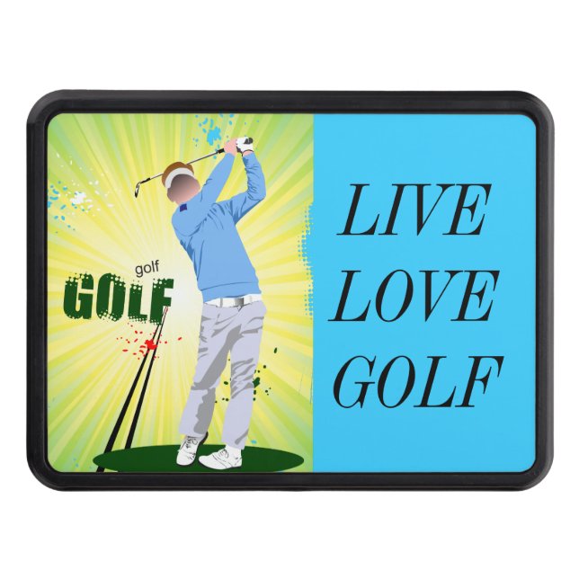 Golf hitch cover. trailer hitch cover (Front)