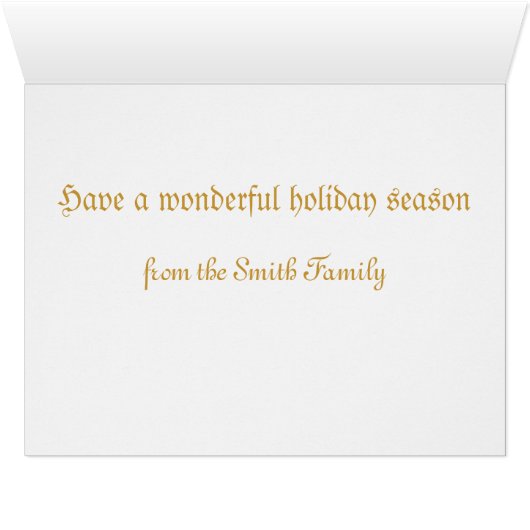 Golf hole image Christmas card.. (Inside Horizontal (Bottom))