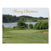 Golf hole image Christmas card.. (Front Horizontal)