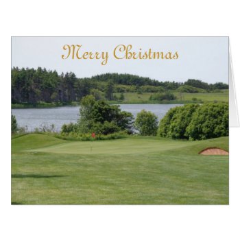Golf Hole Image Christmas Card.. by DKGolf at Zazzle