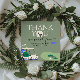 Golf Hole in ONE Birthday Favor Thank You Tag