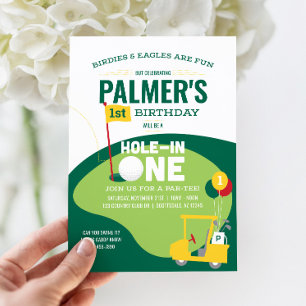 Golf Hole in One Birthday Invitation