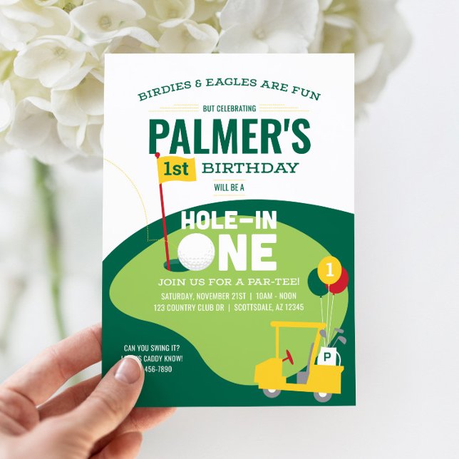 Golf Hole in One Birthday Invitation (Hole in One Birthday Invitation)