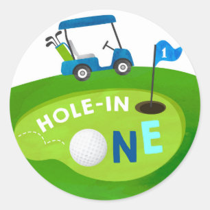 Golf Hole In One Birthday Par-Tee Favor Stickers
