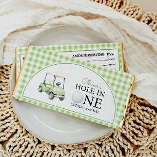 Golf Hole in One Birthday Party Green Hershey Bar Favors