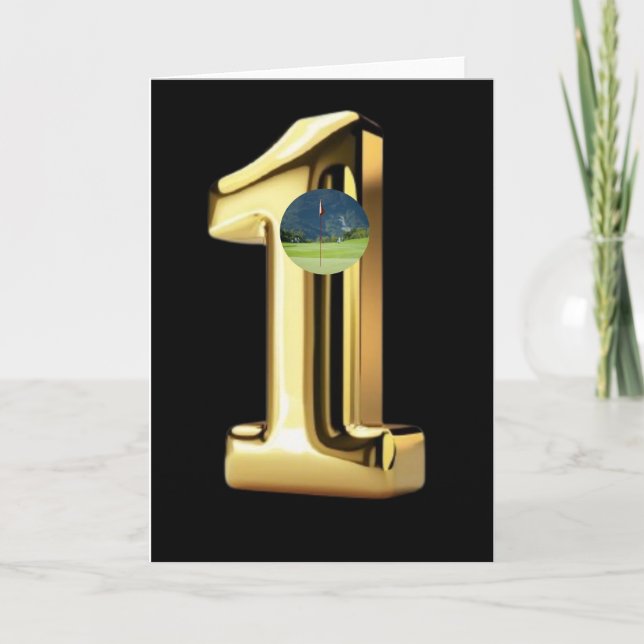 Golf. Hole in one. Card (Front)