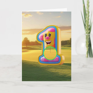 Golf. Hole in one. Card