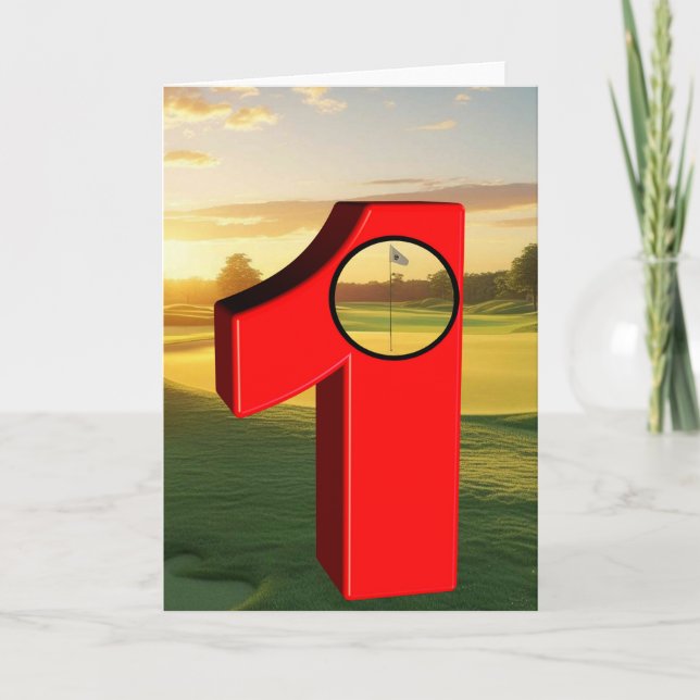 Golf. Hole in one. Card (Front)