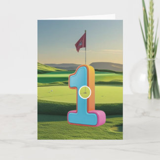 Golf. Hole in one. Card