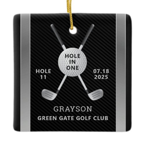 Golf Hole In One Ceramic Ornament