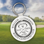 Golf Hole in One Classic Custom Keychain<br><div class="desc">Featuring an aged stamp effect classic retro design. Personalize the name,  location hole number and date to create a great keepsake to celebrate that fantastic hole in one. Designed by Thisisnotme©</div>