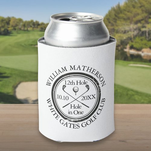 Golf Hole in One Classic Personalized Can Cooler