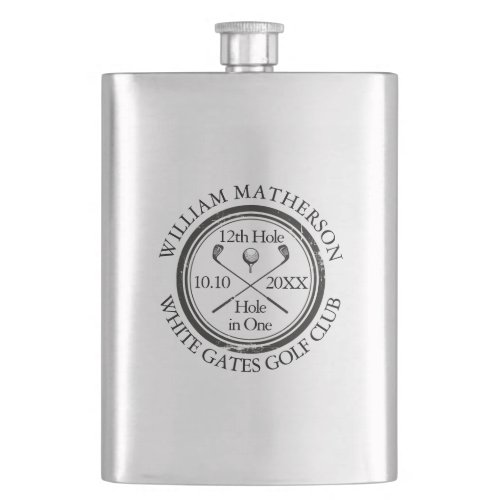 Golf Hole in One Classic Personalized Flask