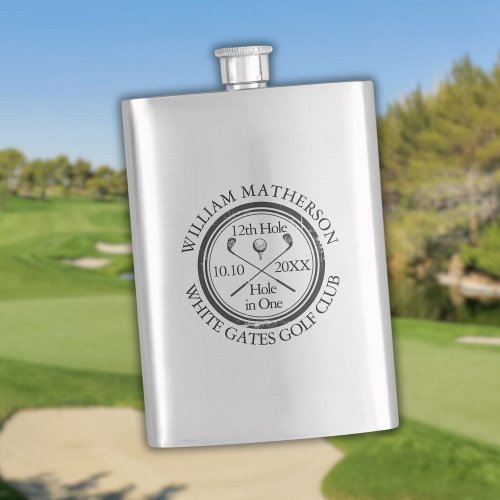 Golf Hole in One Classic Personalized Flask