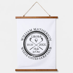 Golf Hole in One Classic Personalized Hanging Tapestry
