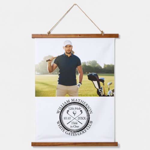 Golf Hole in One Classic Personalized Photo Hanging Tapestry