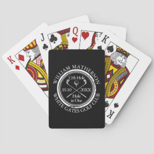 Golf Hole in One Classic Personalized Poker Cards