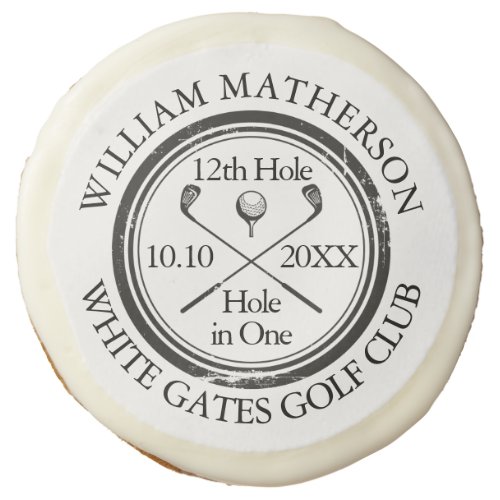 Golf Hole in One Classic Personalized Sugar Cookie