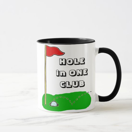 Golf Hole in One Club Custom Personalized Mug