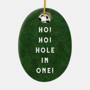 Golf Hole-in-one Collectible. Ceramic Ornament