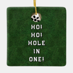 Golf Hole-in-one Collectible. Ceramic Ornament