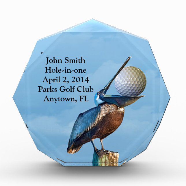 Golf Hole-in-one Commemoration Customizable Award (Front)