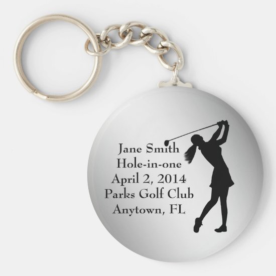 Golf Hole-in-one Commemoration, Customizable Keychain