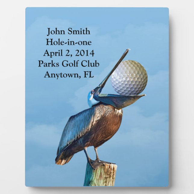 Golf Hole-in-one Commemoration Customizable Plaque (Front)
