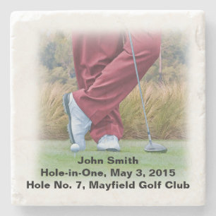Golf Hole-in-one Commemoration Customizable Stone Coaster