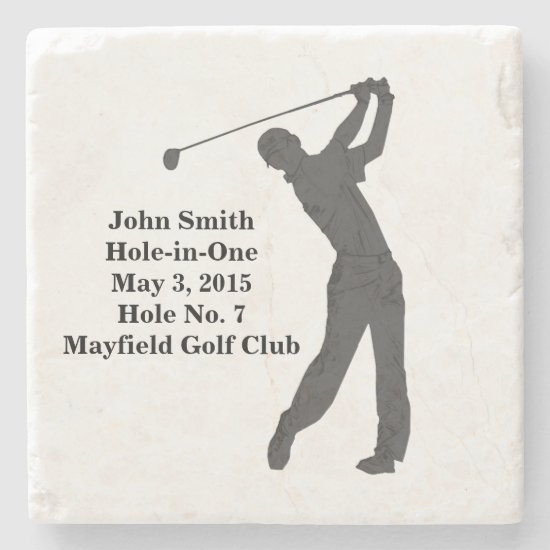 Golf Hole-in-one Commemoration Customizable Stone Coaster