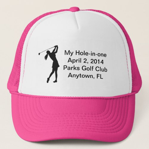 Golf Hole_in_one Commemoration Customizable Trucker Hat