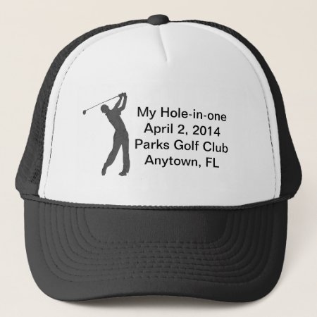 Golf Hole-in-one Commemoration Customizable Trucker Hat