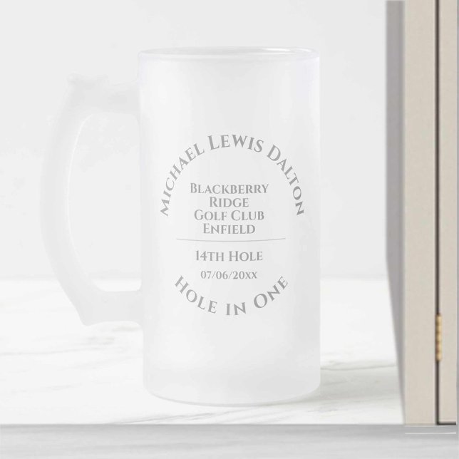 Golf Hole in One Frosted Glass Beer Mug (Creator Uploaded)