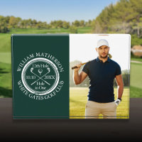 Golf Hole in One Golfer Photo Emerald Green