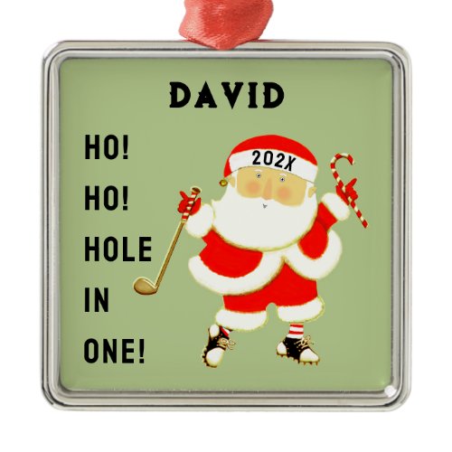 Golf Hole-in-one Keepsake Metal Ornament
