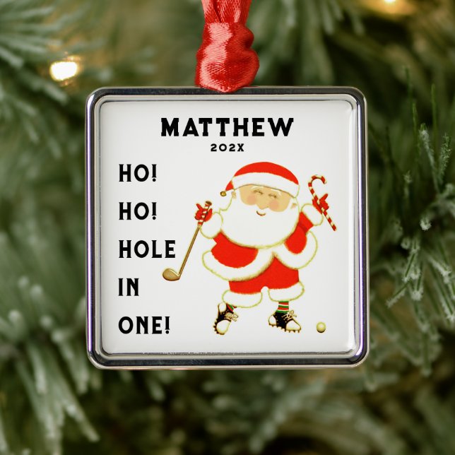 Golf Hole-in-one Metal Ornament (Tree)