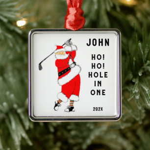Golf Hole-in-one Metal Ornament