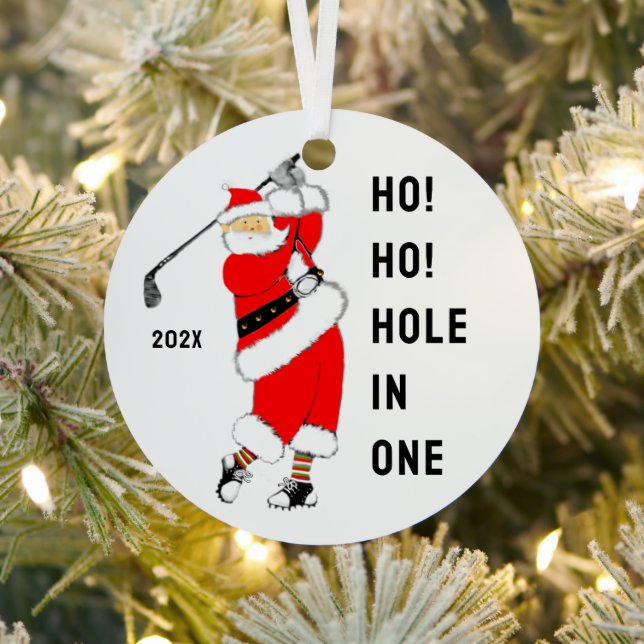 Golf Hole-in-one Metal Ornament (Insitu)