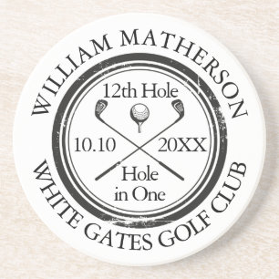 Golf Hole in One Personalized Coaster