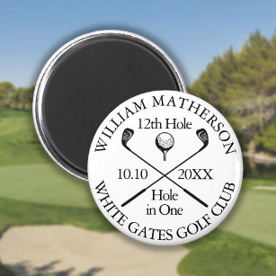 Golf Hole In One Personalized Modern Magnet