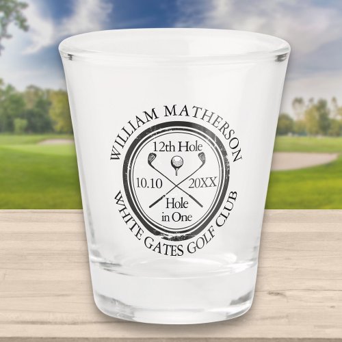 Golf Hole in One Personalized Shot Glass