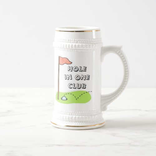 Golf  Hole in One Personalized Stein