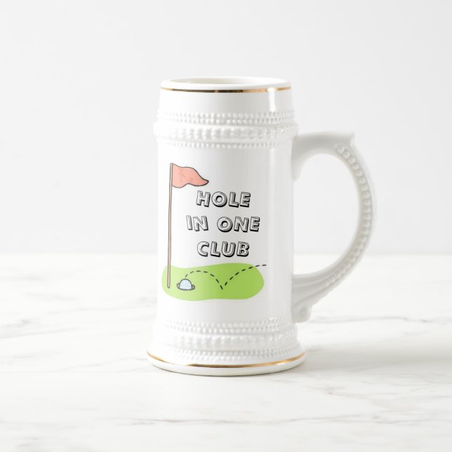 Golf  Hole in One Personalized Stein (Right)