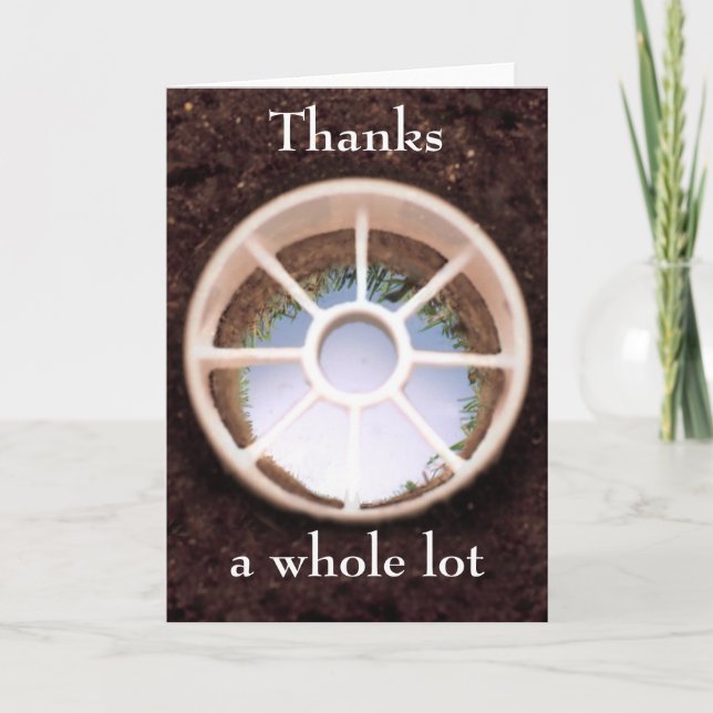 Golf Hole Letterpress Thank You Card (Front)