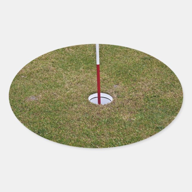 Golf hole oval sticker (Front)