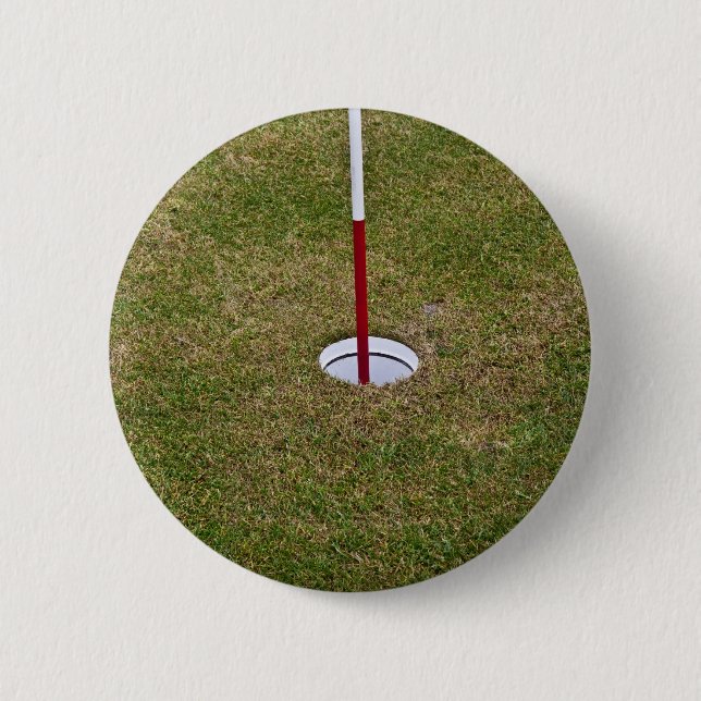 Golf hole pinback button (Front)