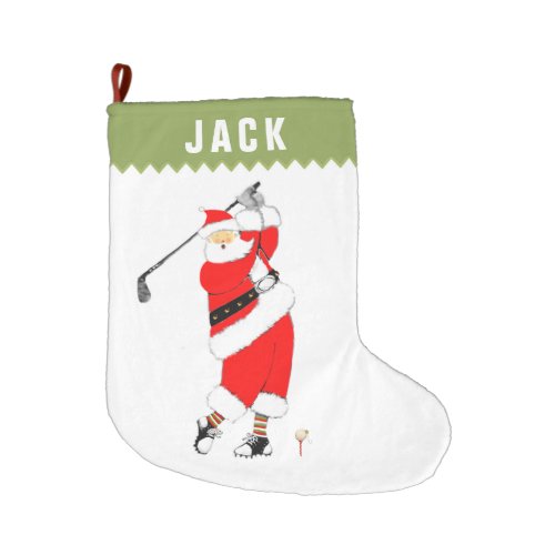 Golf Holiday Gift Large Christmas Stocking